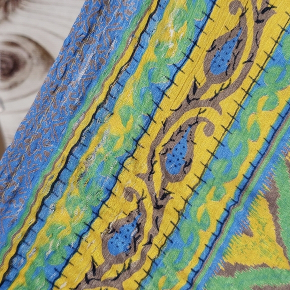 Darn Good Yarn Sari Silk Wrap Skirt Tea Goddess - Picture 10 of 16